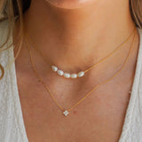 Giselle Pearl Bead Necklace Gold