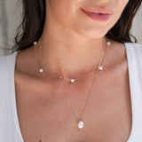 Patricia 14K Gold Pearl Station Necklace