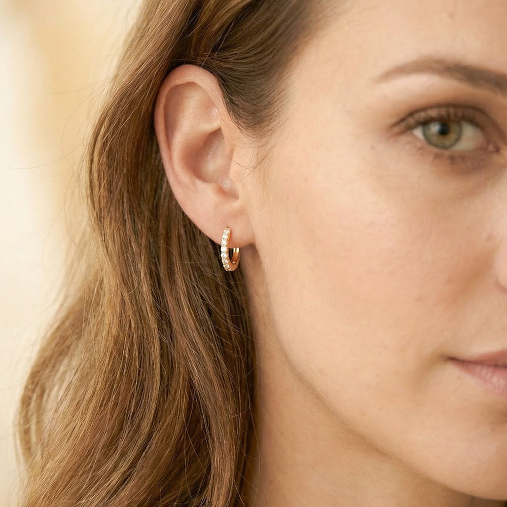 Viktoria Gold Huggie Earrings