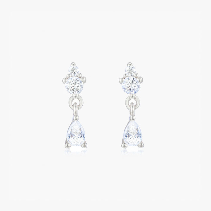 Grace Silver Teardrop Stud Earrings
