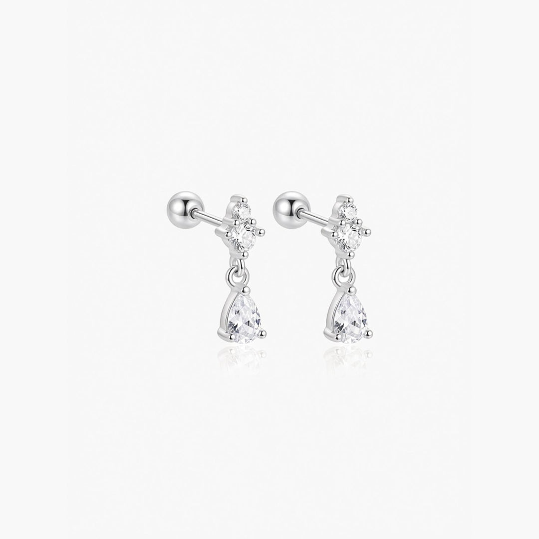 Grace Silver Teardrop Stud Earrings