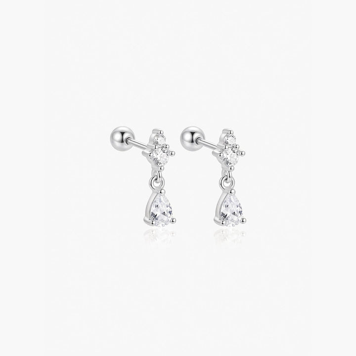 Grace Silver Teardrop Stud Earrings