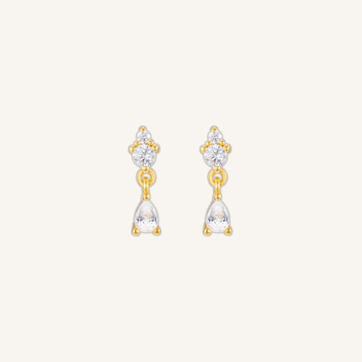 Grace Gold Teardrop Stud Earrings