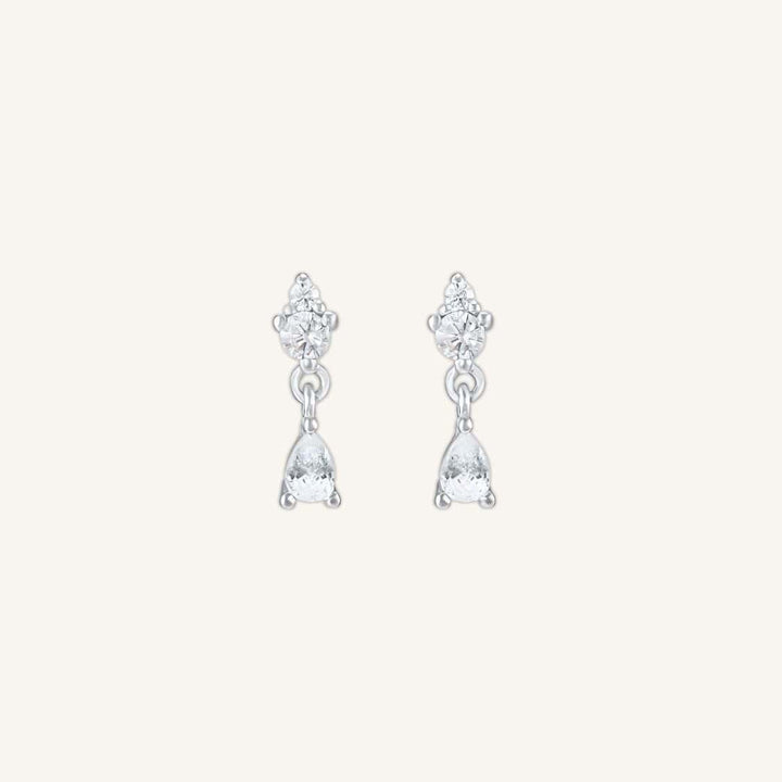 Grace Silver Teardrop Stud Earrings