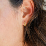 Harper Cuban Chain Hoop Earrings Gold