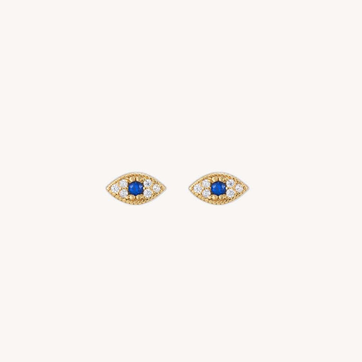 Iris Evil Eye Stud Earrings