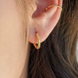 Ivy Twisted Hoop Earrings Gold