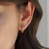 Ivy Twisted Hoop Earrings Gold