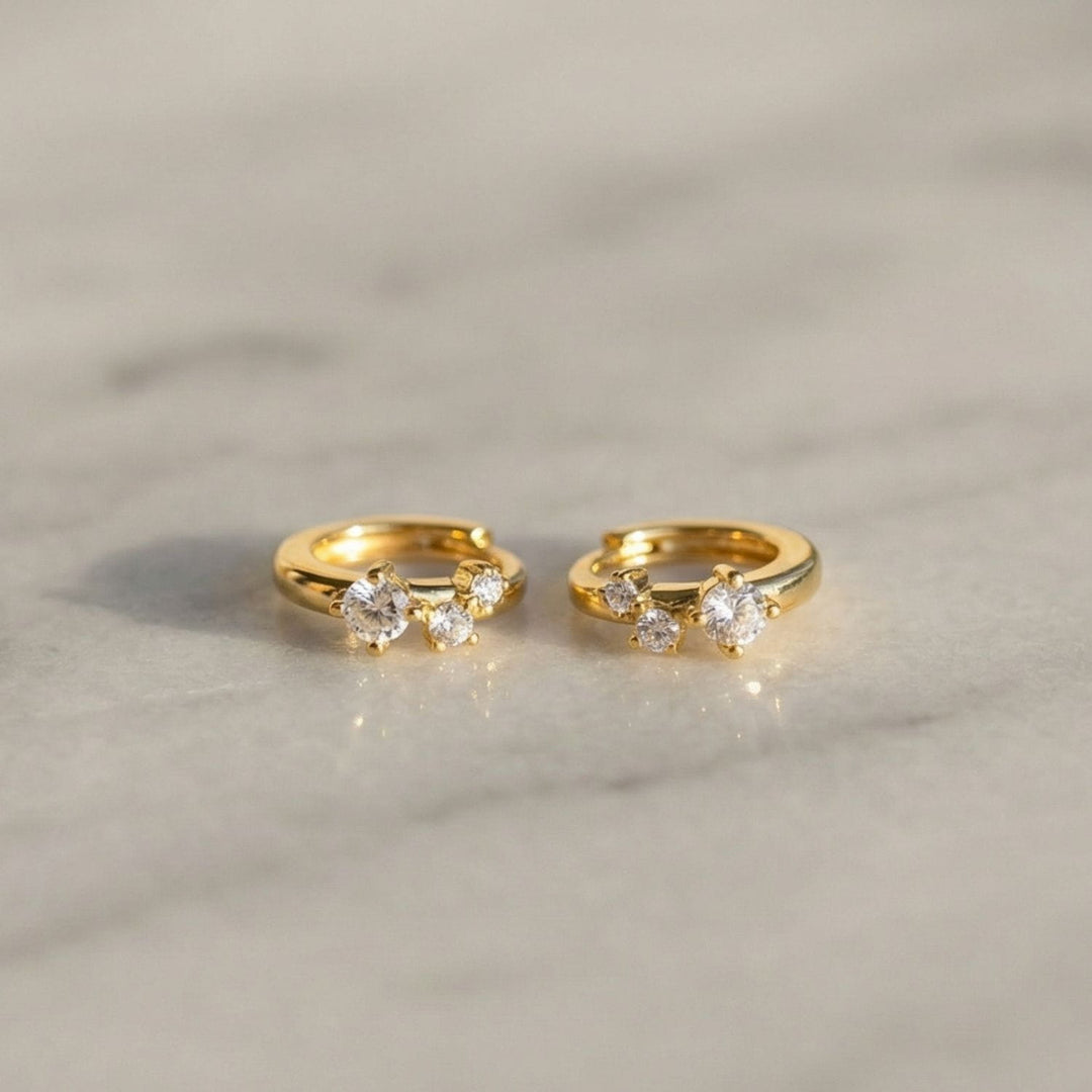 Jasmine Gold Huggie Earrings