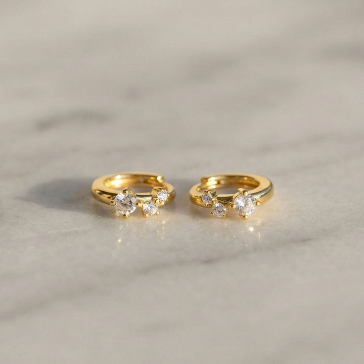 Jasmine Gold Huggie Earrings