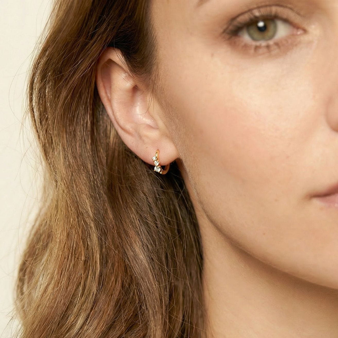 Jasmine Gold Huggie Earrings