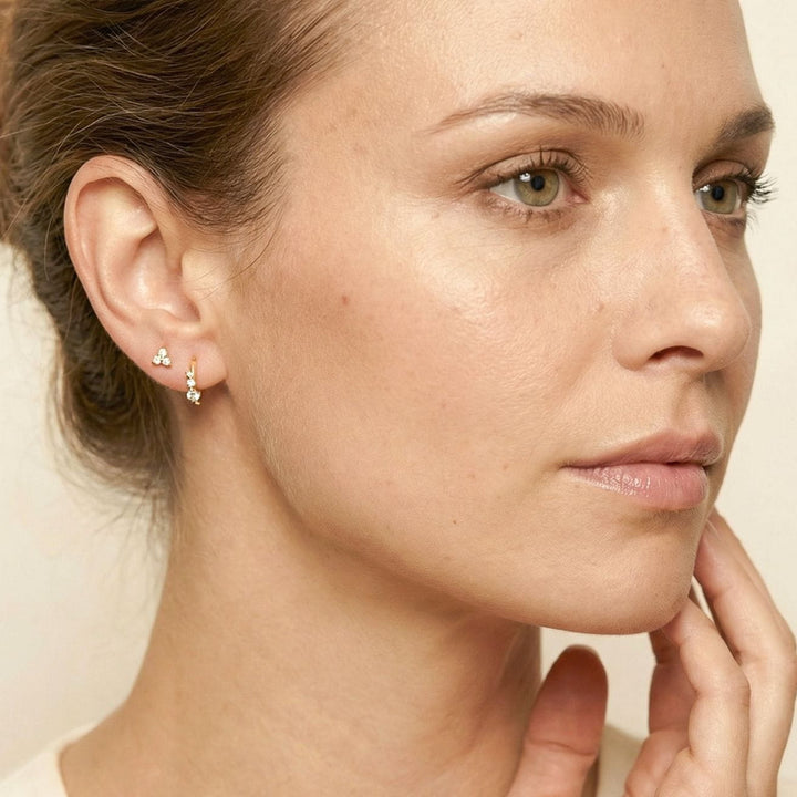 Jasmine Gold Huggie Earrings