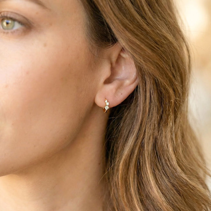 Jasmine Gold Huggie Earrings