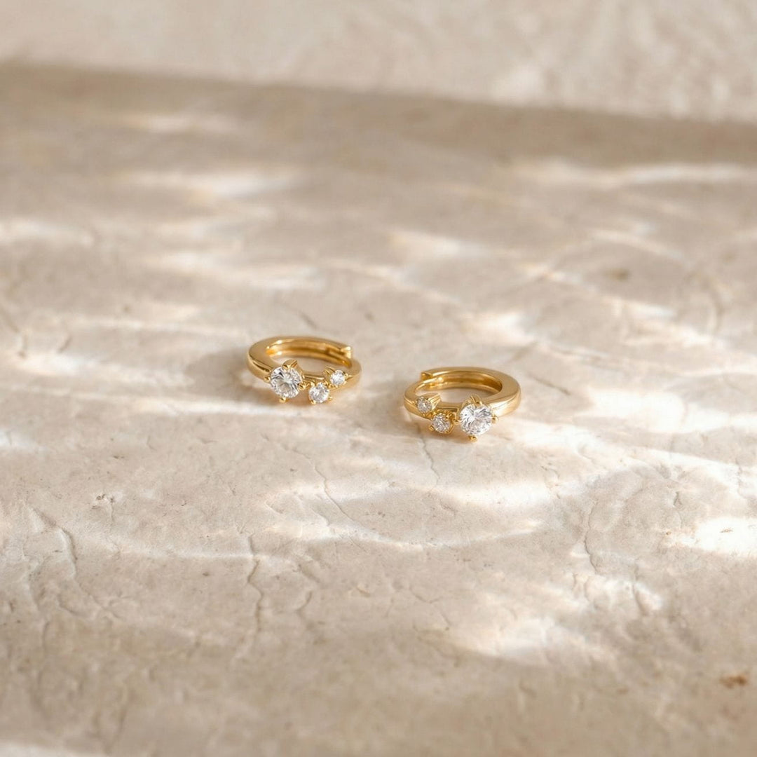 Jasmine Gold Huggie Earrings