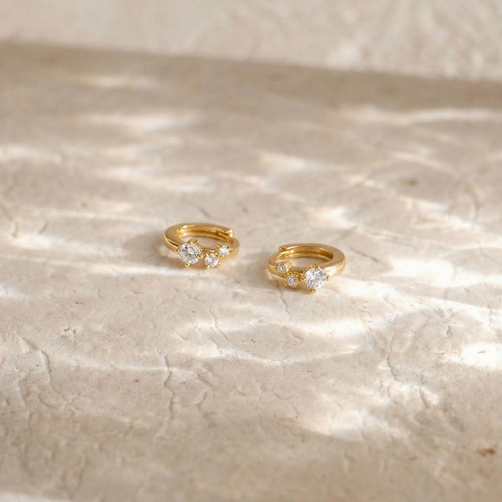 Jasmine Gold Huggie Earrings