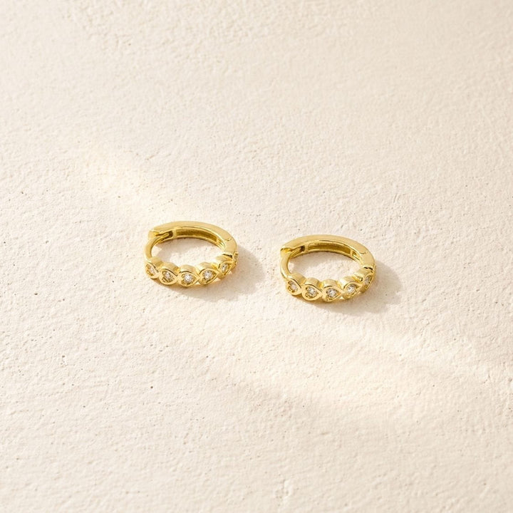 Jessie Gold Heart Huggie Earrings