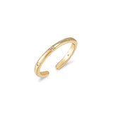 Justierbarer Ring Jupiter Minimalist Starlight Gold