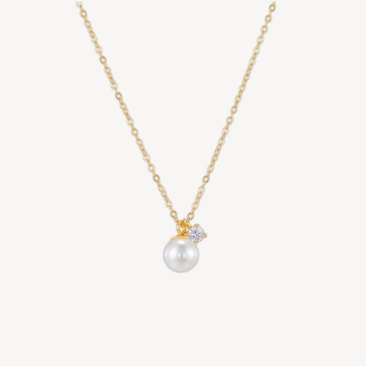 Kalasia Gold Pearl Pendant Necklace