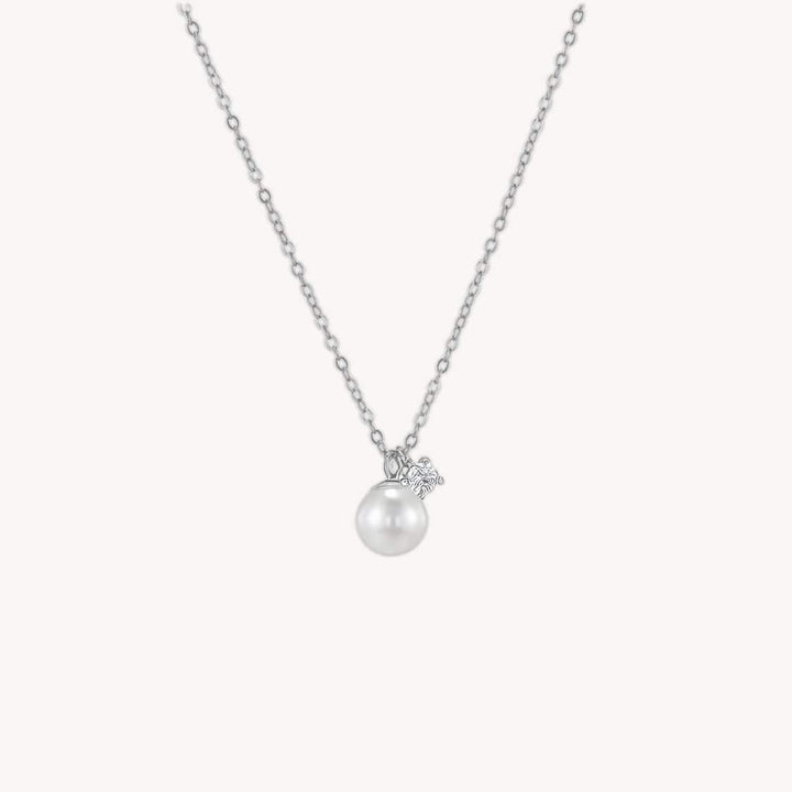 Kalasia Silver Pearl Pendant Necklace