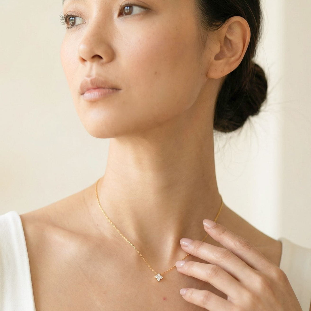 Kamala Gold Flower Pendant Necklace