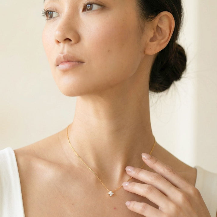 Kamala Gold Flower Pendant Necklace