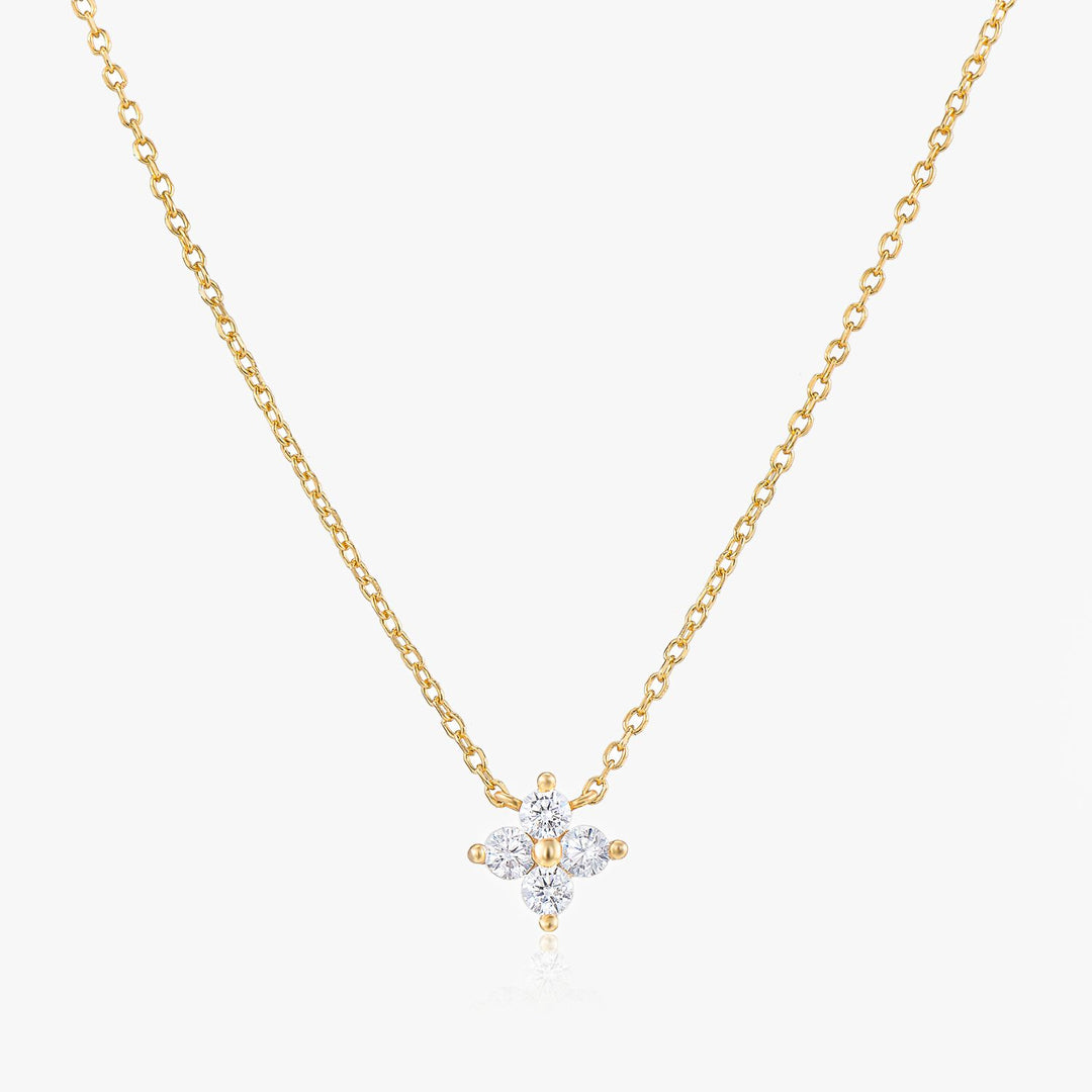 Kamala-Blumen-Anhänger-Halskette Gold 