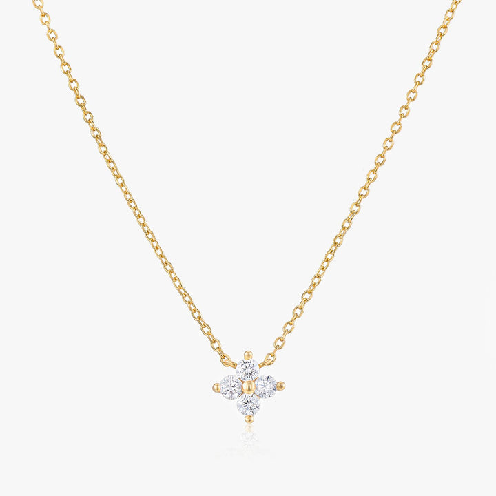 Kamala-Blumen-Anhänger-Halskette Gold 