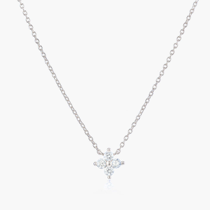 Kamala Silver Flower Pendant Necklace
