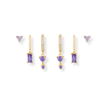 Lavender Purple Earring Stack