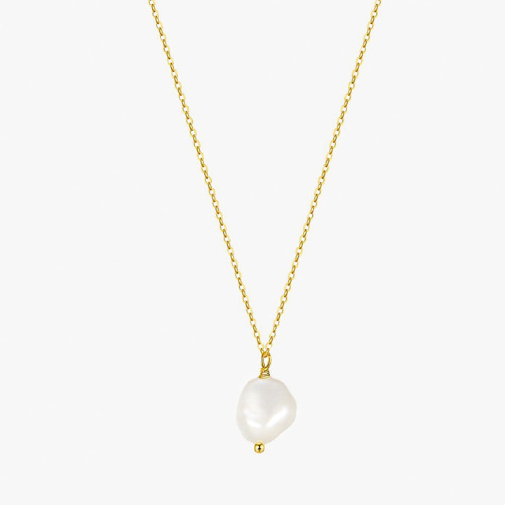 Lilou Gold Baroque Pearl Necklace