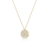 Liora Hammered Gold Circle Pendant Necklace