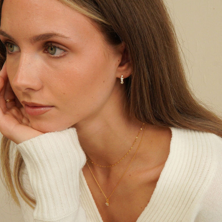 Liora Heart Cluster Huggie Earrings