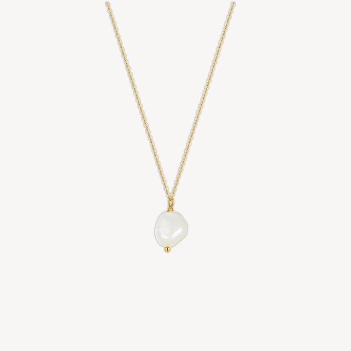 Lilou Baroque Pearl Pendant Necklace Gold Chain