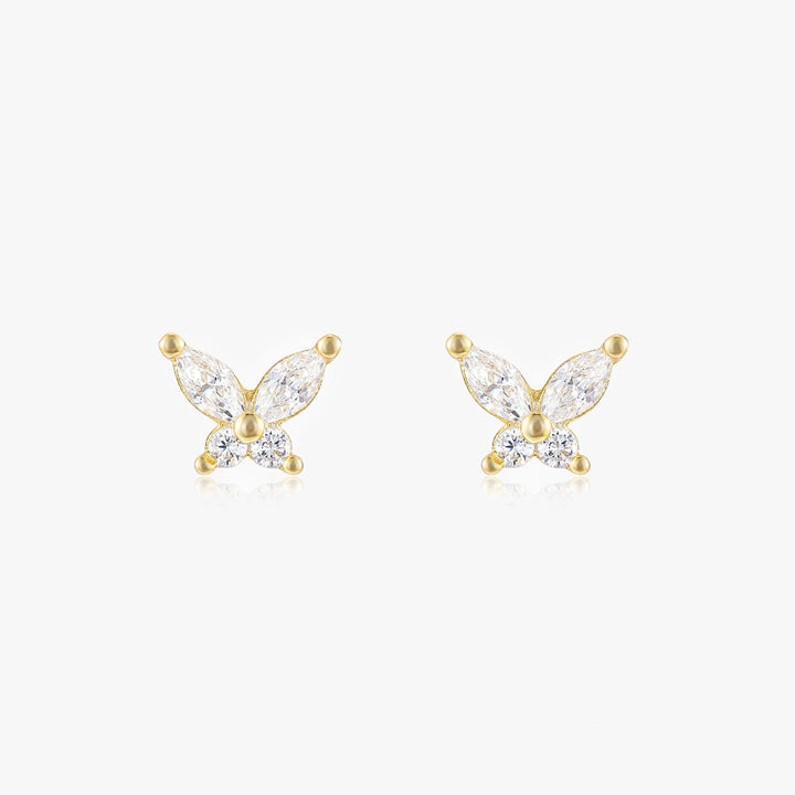 Lydia Gold Butterfly Stud Earrings