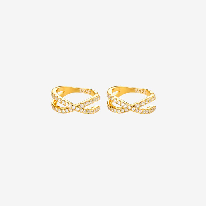 Lyra Criss-Cross Gold Ear Cuffs