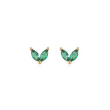 Maeve Emerald Wing 18K Gold Stud Earrings