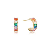 Manzat Rainbow Chuncky Hoop Earrings