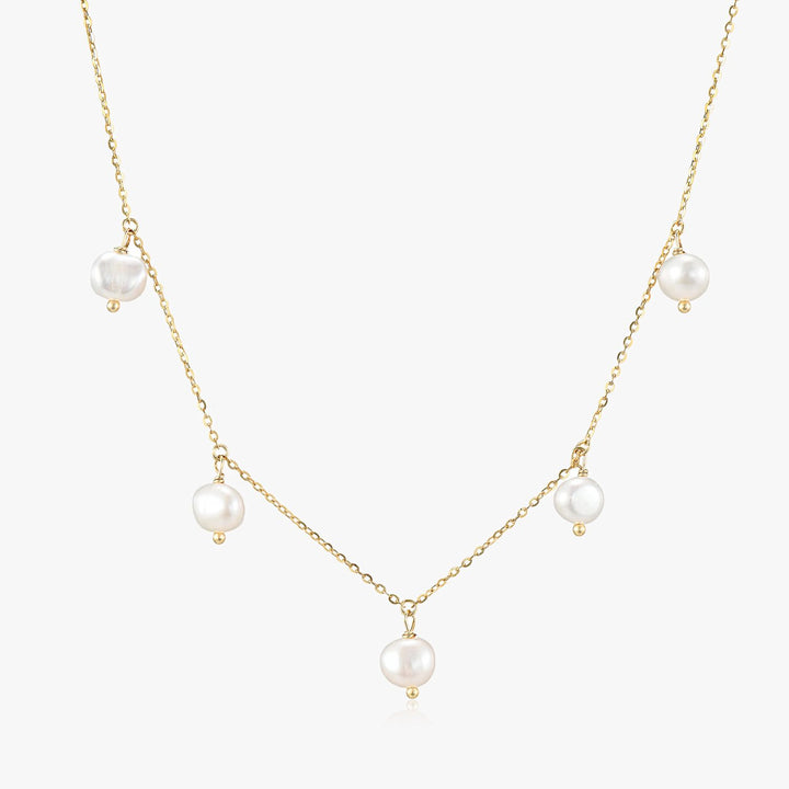 Margaret Gold Pearl Choker Necklace
