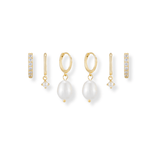 Margaux Pearl  Earring Stack Gold