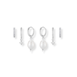 Margaux Pearl Earring Stack Silver