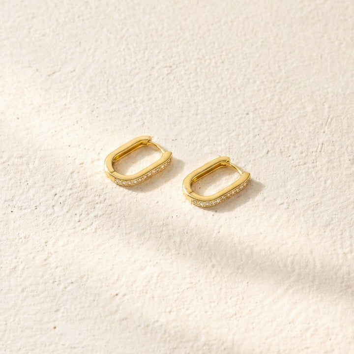 Marion Pave U Hoop Earrings