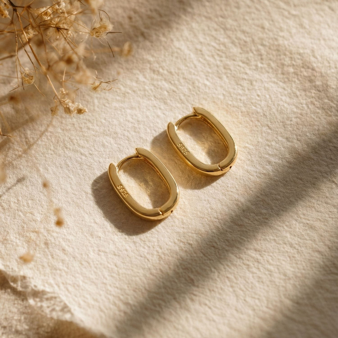 Marion Pave U Hoop Earrings