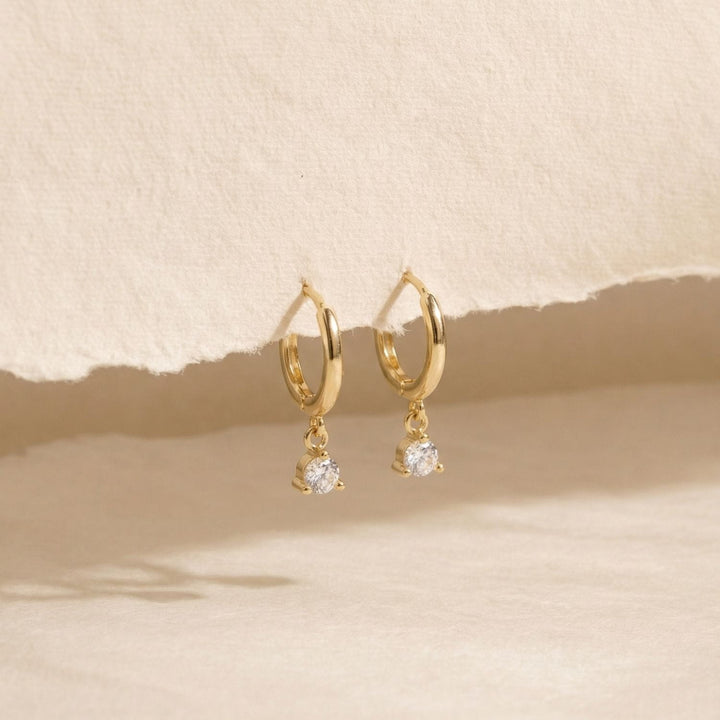 Melia Gold CZ Drop Earrings