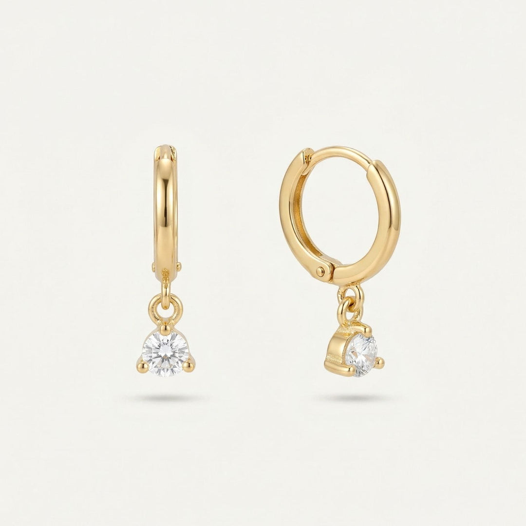 Melia Gold CZ Drop Earrings