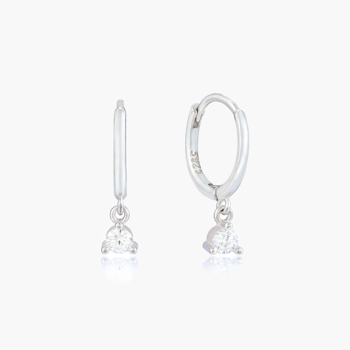 Melia Silver CZ Drop Earrings