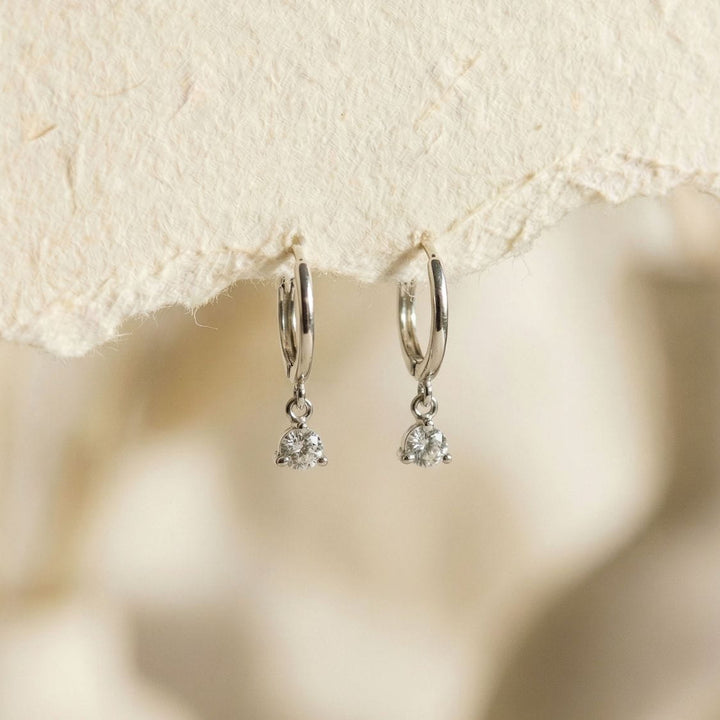 Melia Silver CZ Drop Earrings