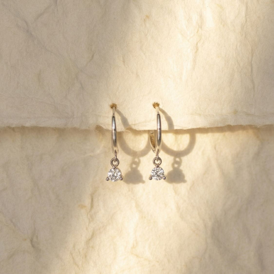 Melia Silver CZ Drop Earrings