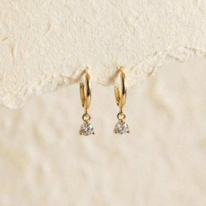 Melia Gold CZ Drop Earrings