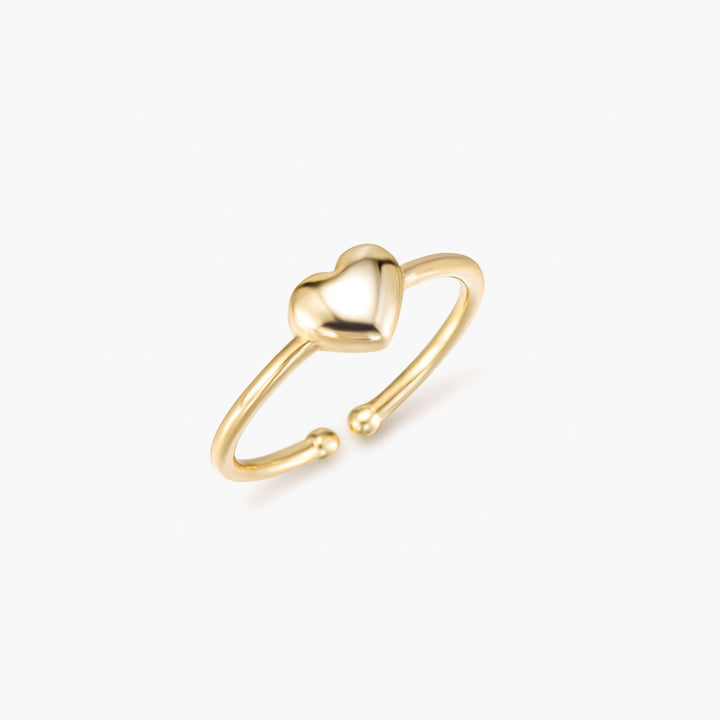 Mila Puff Heart Ring - Adjustable