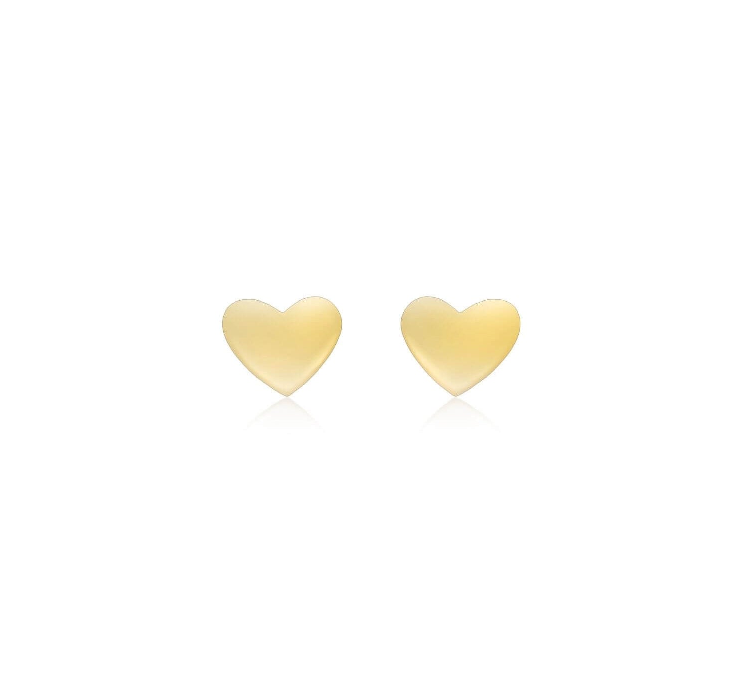 Millie Heart Stud Earrings Gold